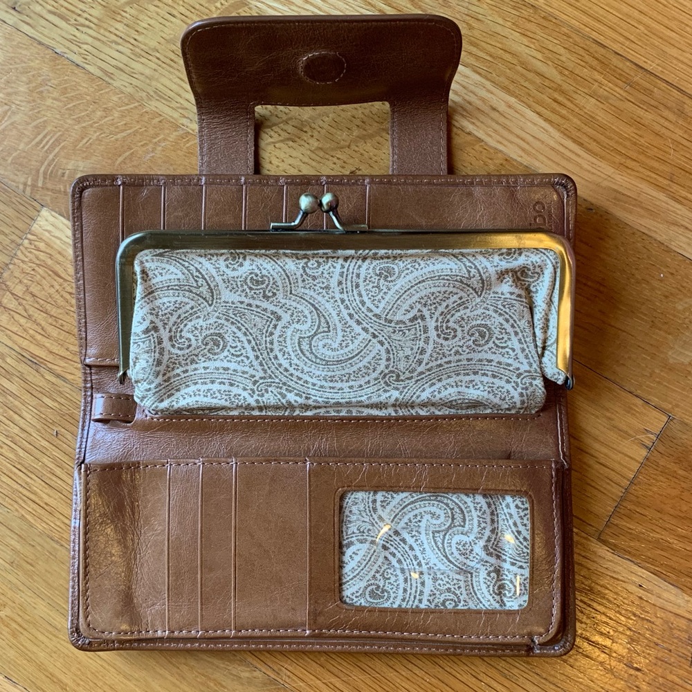 Hobo brown leather wallet